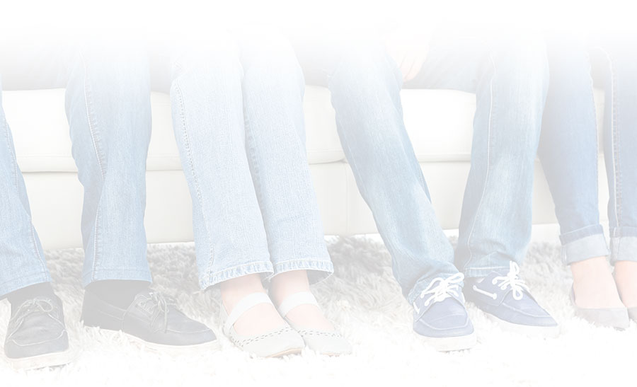 Shoes on clean carpet